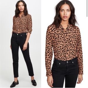 RAILS KATHRYN ANIMAL PRINT BUTTON DOWN SHIRT size medium